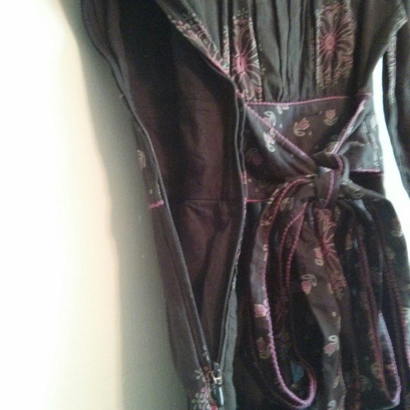 Anthro Viola 100% Cotton Peasant Dress Size 0 Cottagecore Prairiecore Boho Folk - Picture 9 of 16